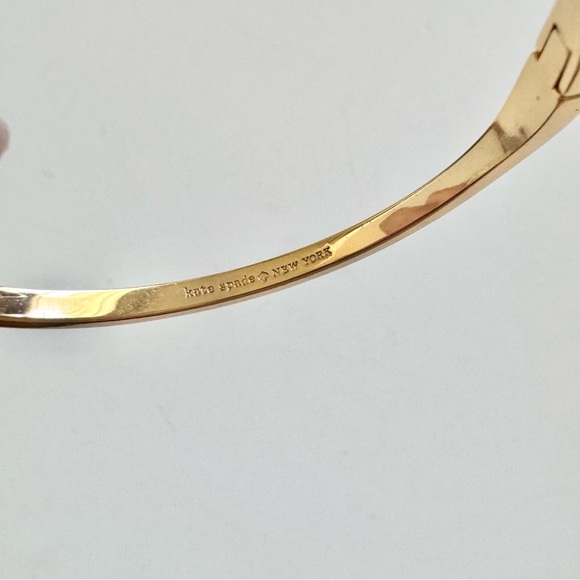 Kate Spade Gold Plated Bow Bangle Bracelet - Picture 2 of 3